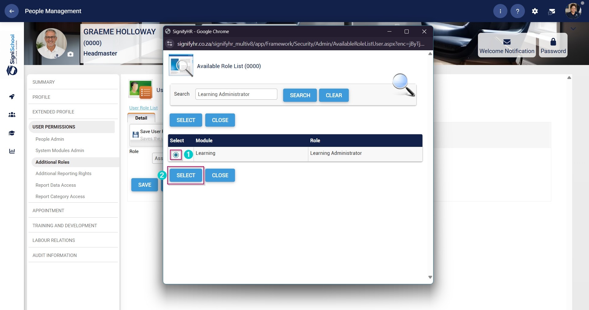 LM OS People Management - Profile - Additional Roles - Select Learning Admin Role.jpg