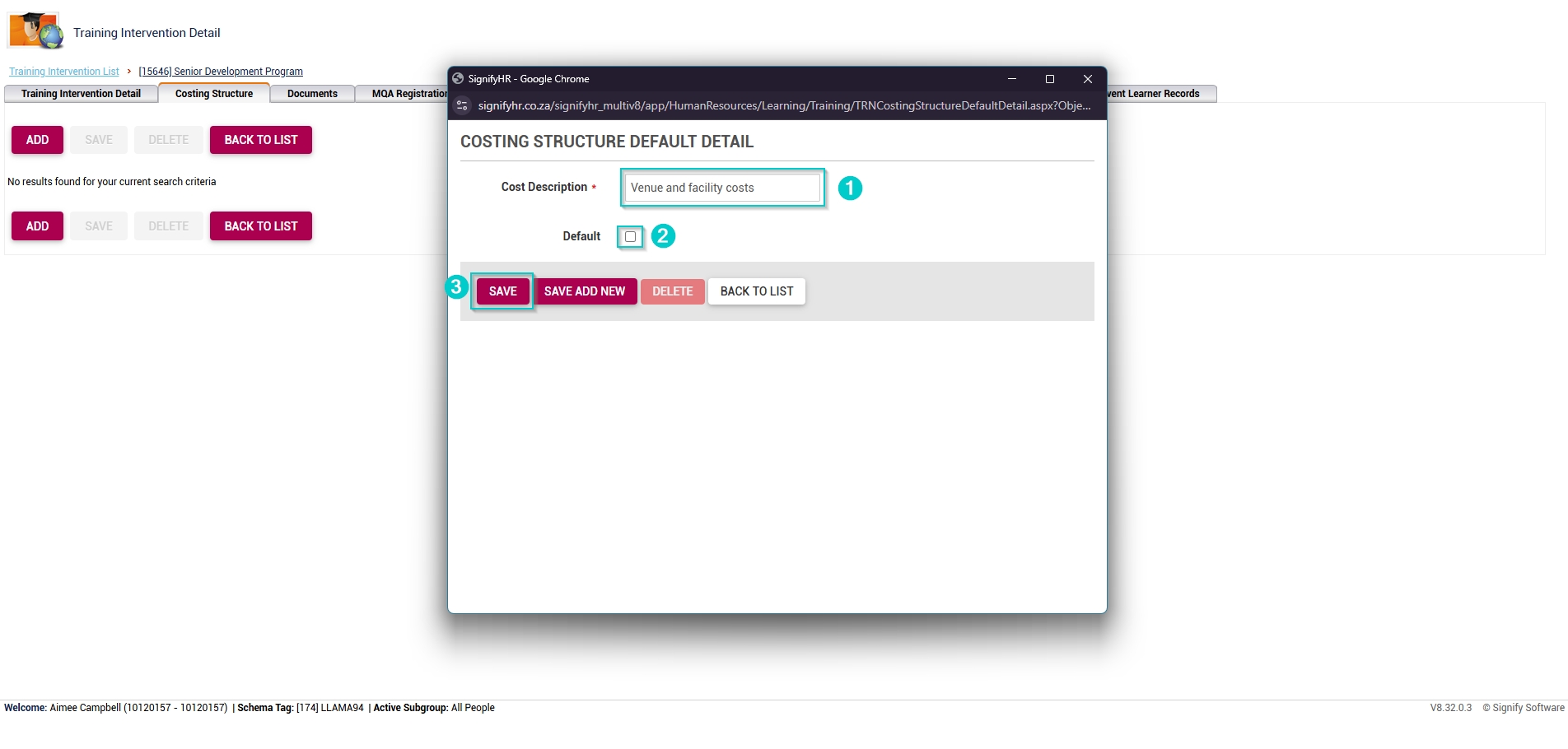 ES Create Event - Costing Structure - Add costs - Add cost descriptions to training intervention.jpg