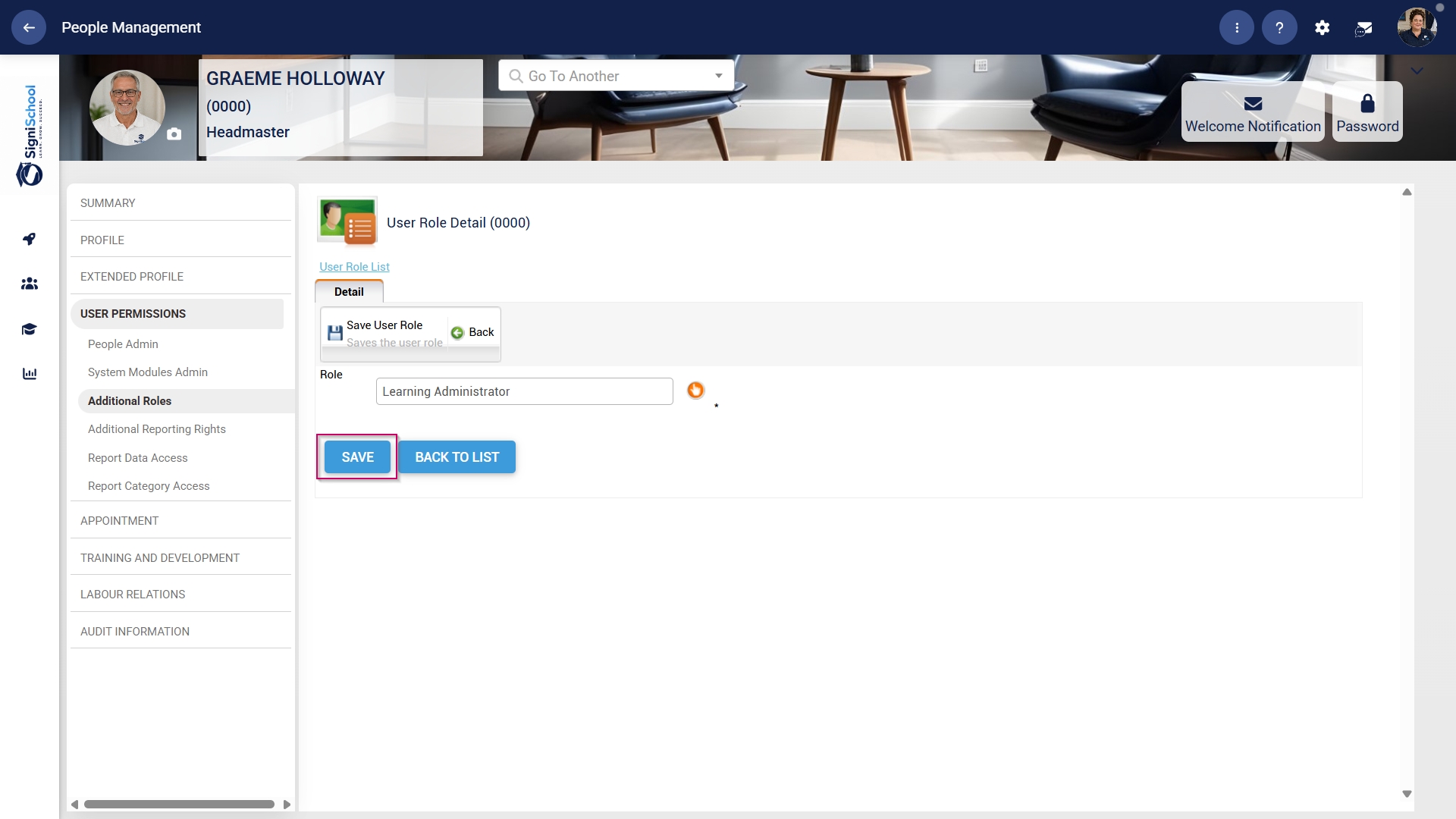 LM OS People Management - Profile - Additional Roles - Save Learning Admin Role.jpg