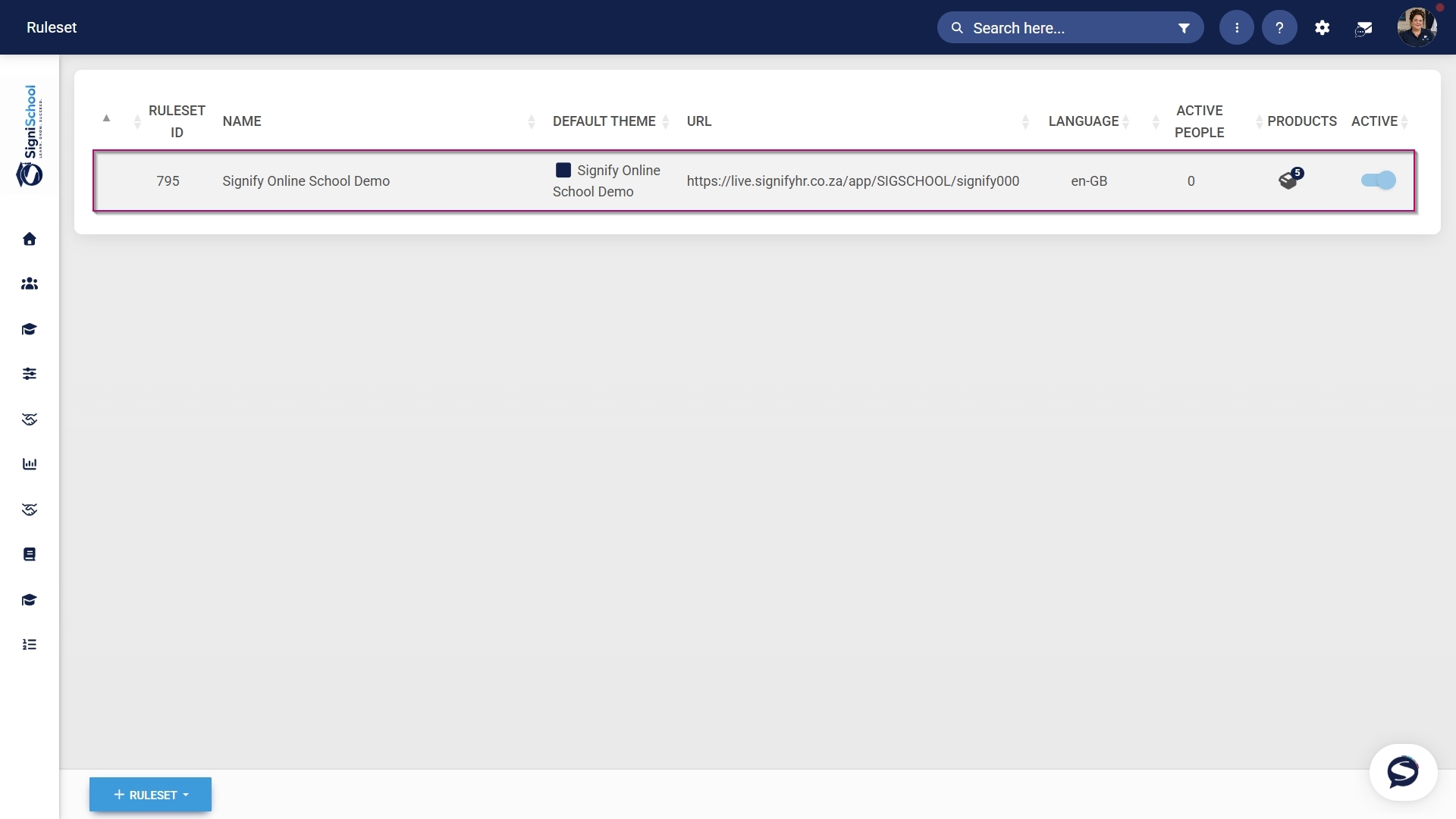 LM OS Setup and configuration menu - Ruleset setup - Select ruleset.jpg