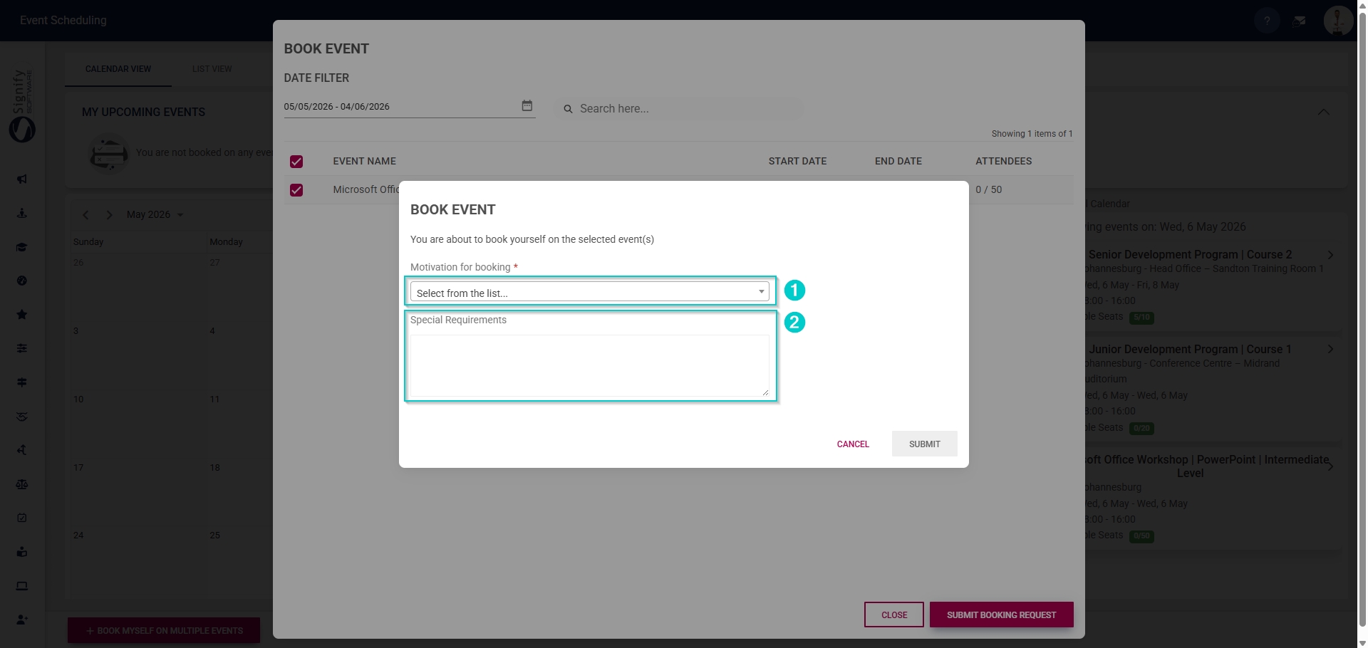 ES ES Book myself on an event - Calendar view - Book myself - Book an event - Submit.jpg