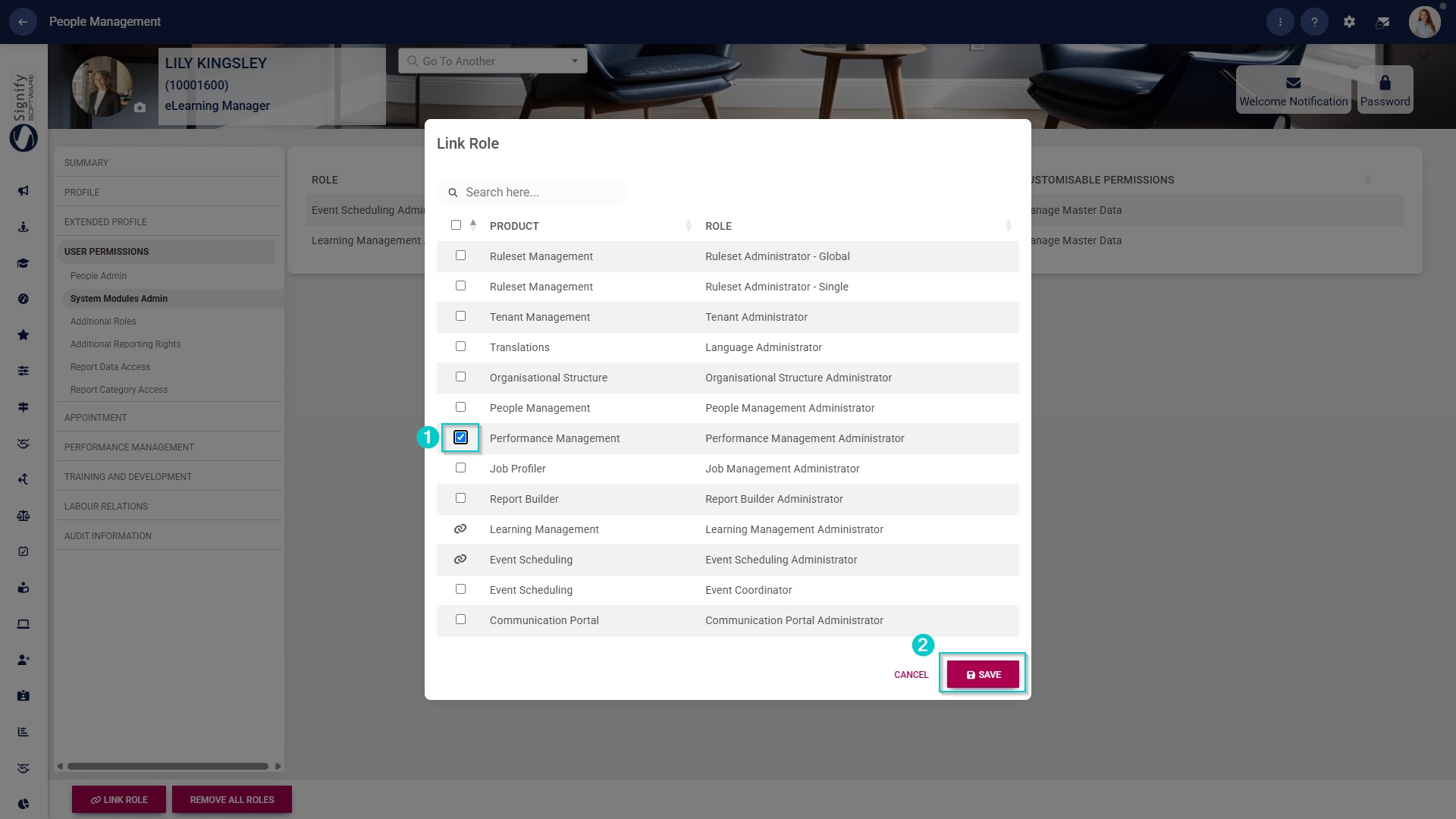 PM Product setup - PM Permission - Link role - save.jpg