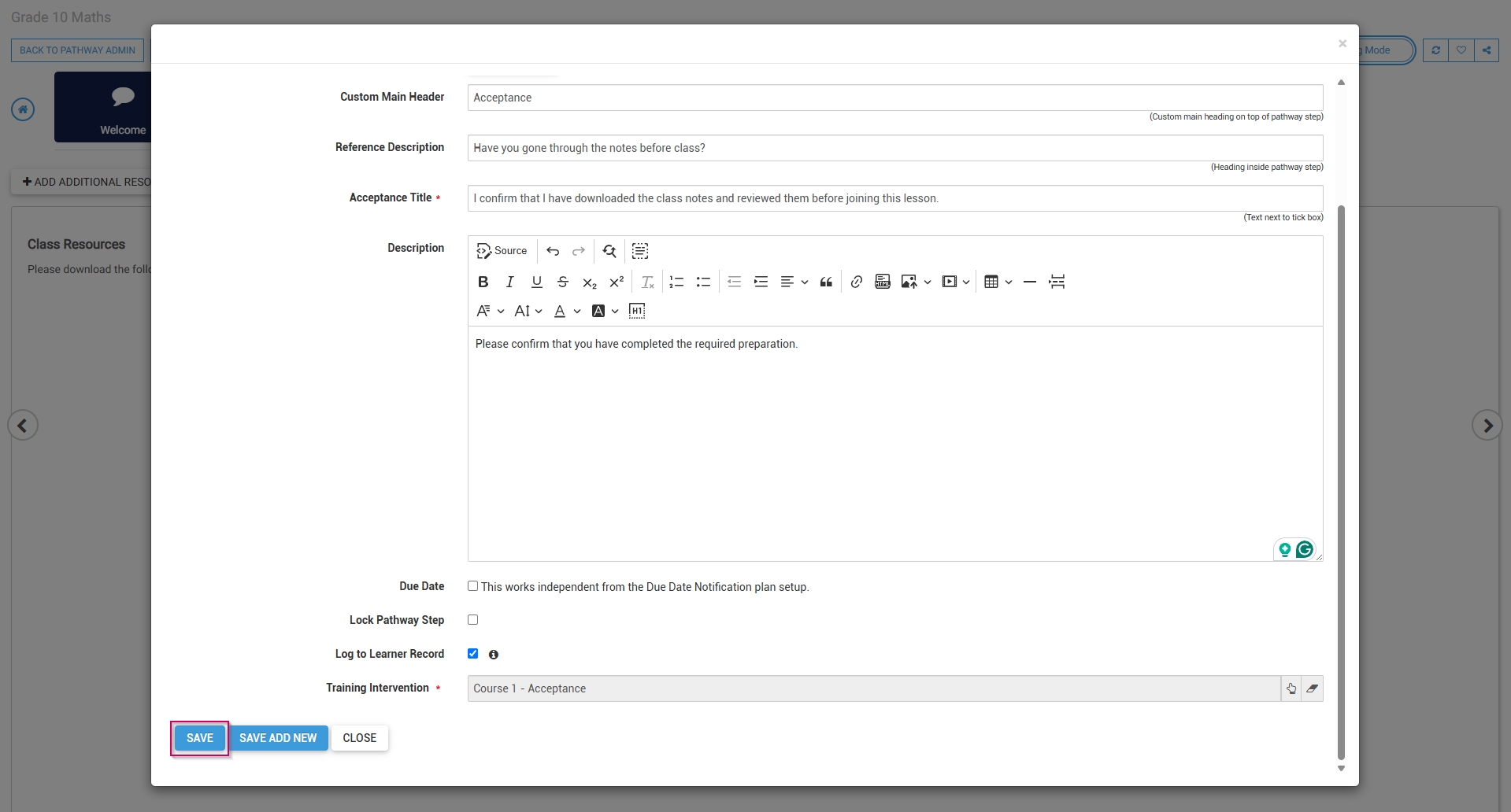 LM OS Build Pathways - Manage eLearning Library - Design pathway - Acceptance - Save.jpg