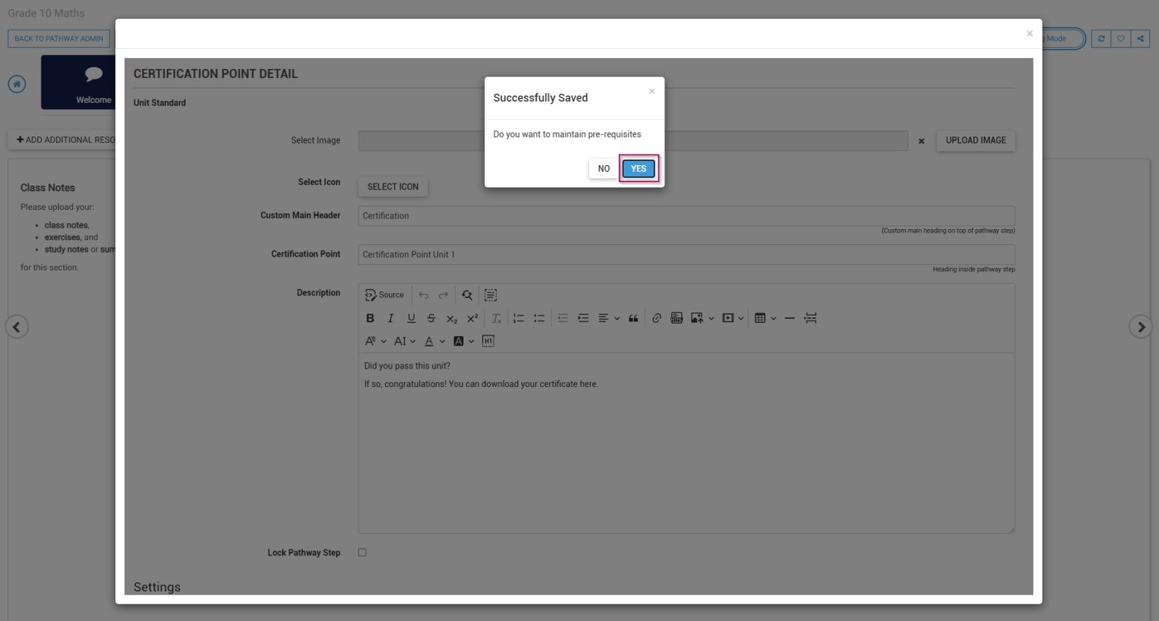 LM OS Build Pathways - Manage eLearning Library - Design pathway - Certification Point - Prerequisites.jpg