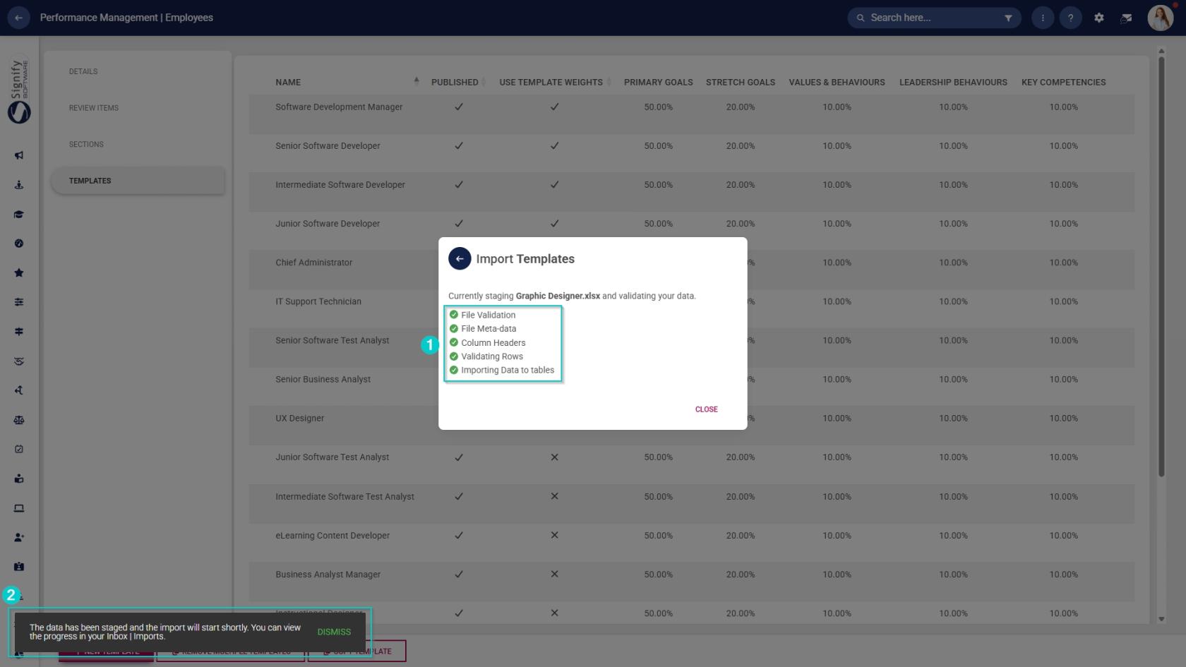 PM Product setup - Templates - Import - Module-specific functions - Import - Success.jpg