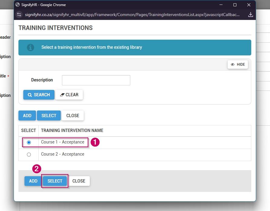 LM OS Build Pathways - Manage eLearning Library - Design pathway - Acceptance - Details (continued) - Select.jpg
